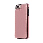Wholesale iPhone 8 Plus / 7 Plus Flip Book Leather Style Credit Card Case (Rose Gold)